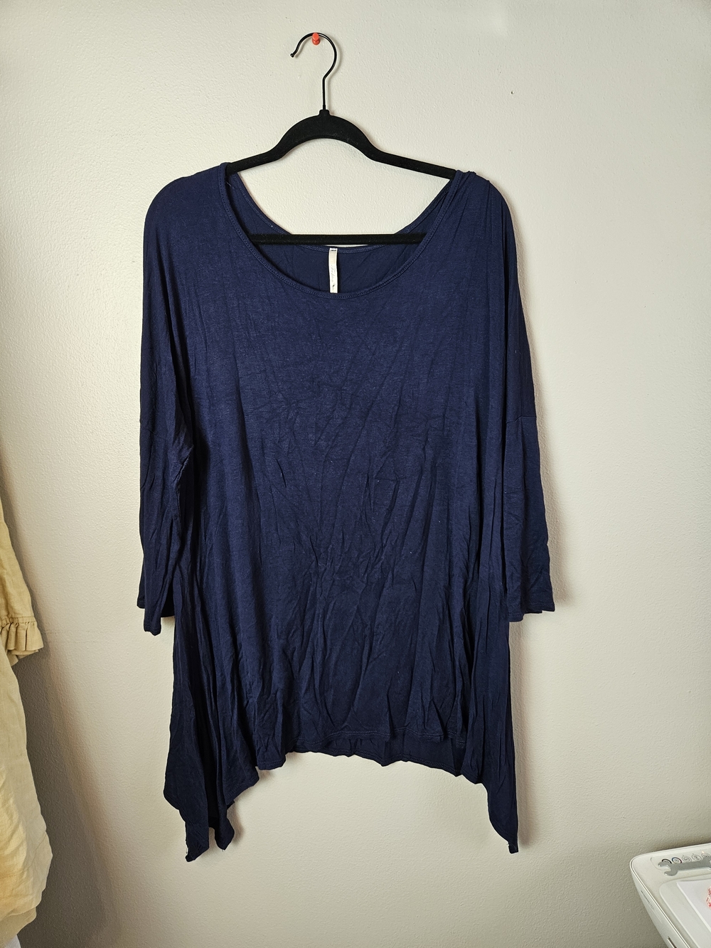 Women's Navy Scoop Neck Tunic Top